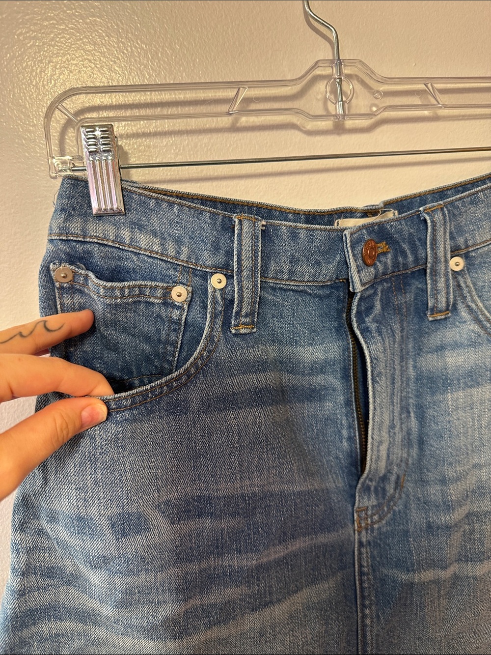 Madewell Denim Mini Skirt 28 - Picture 5 of 10
